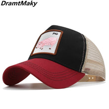 Load image into Gallery viewer, Black Red Animal Cap